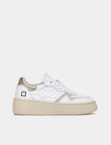 DATE STEP CALF WHITE-PLATINUM